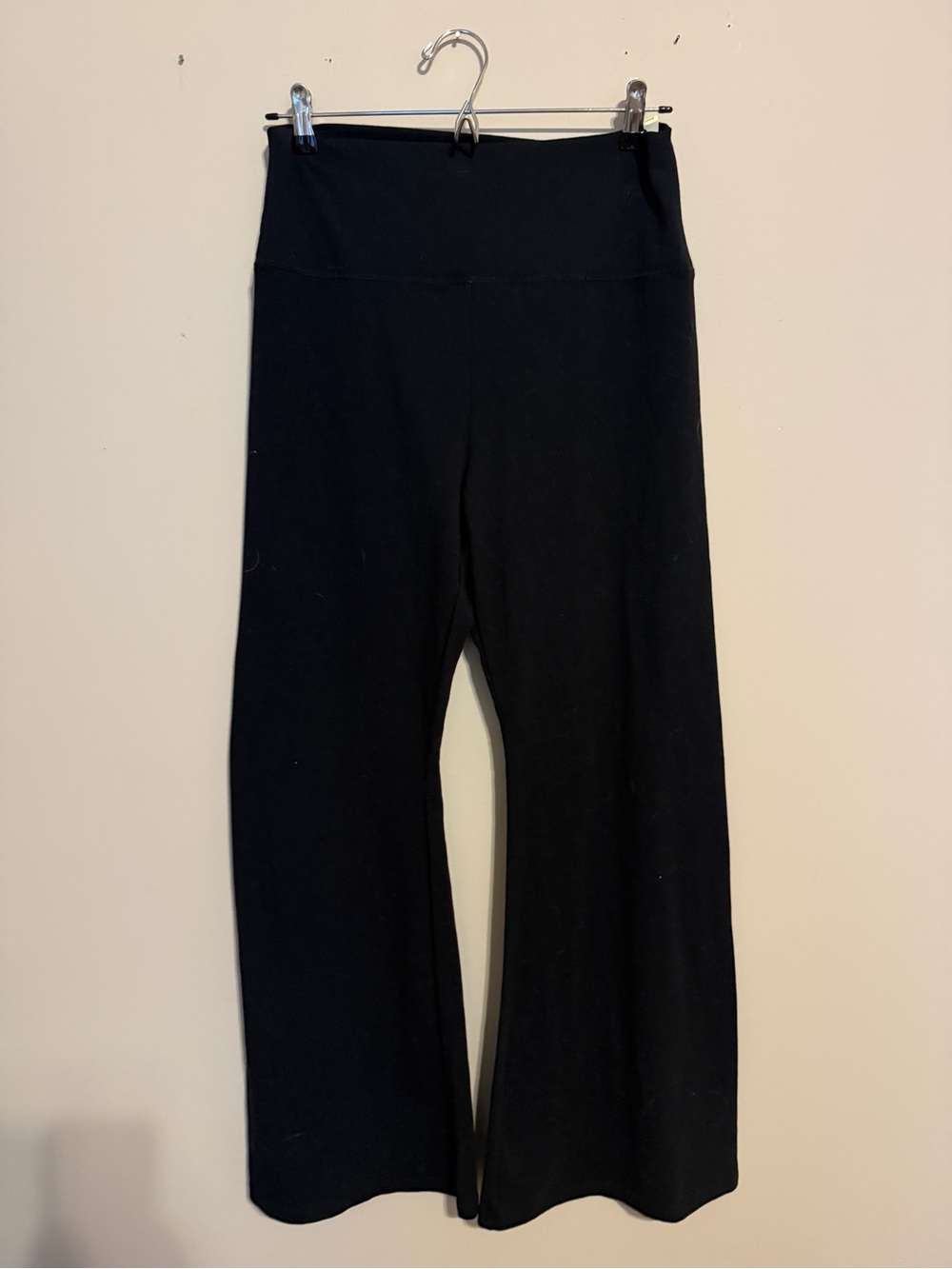 aerie Black Wide-Leg Sweatpants with High Waist
